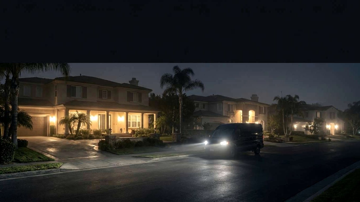 Residential street of single-family houses in the San Fernando Valley