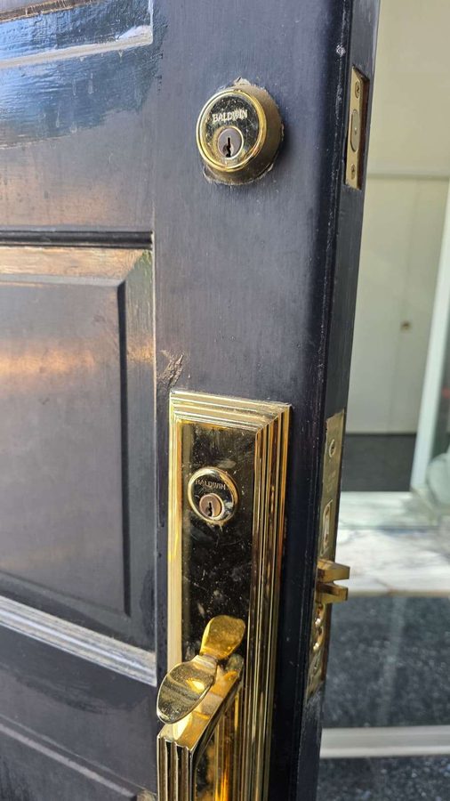 Completed lock, key and door-hardware work by Superior Locksmith