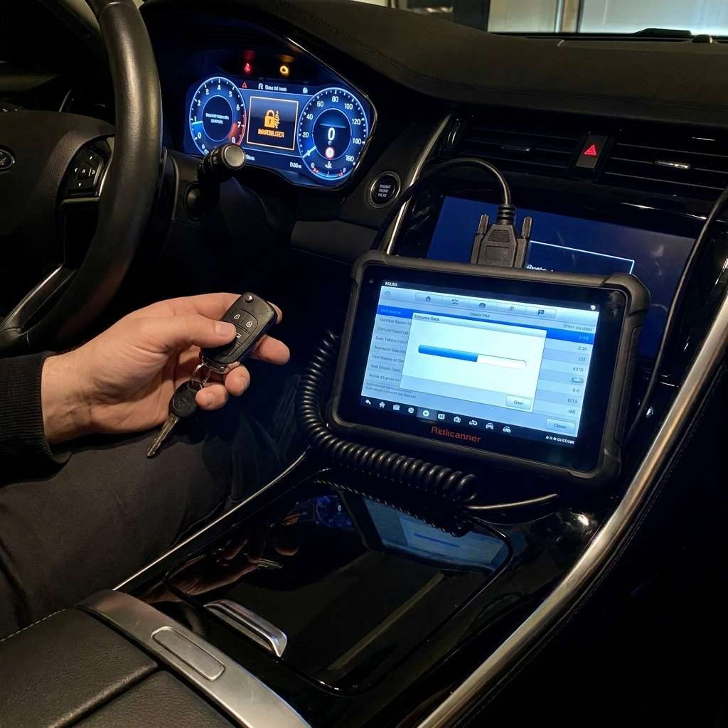 Locksmith programming a transponder key