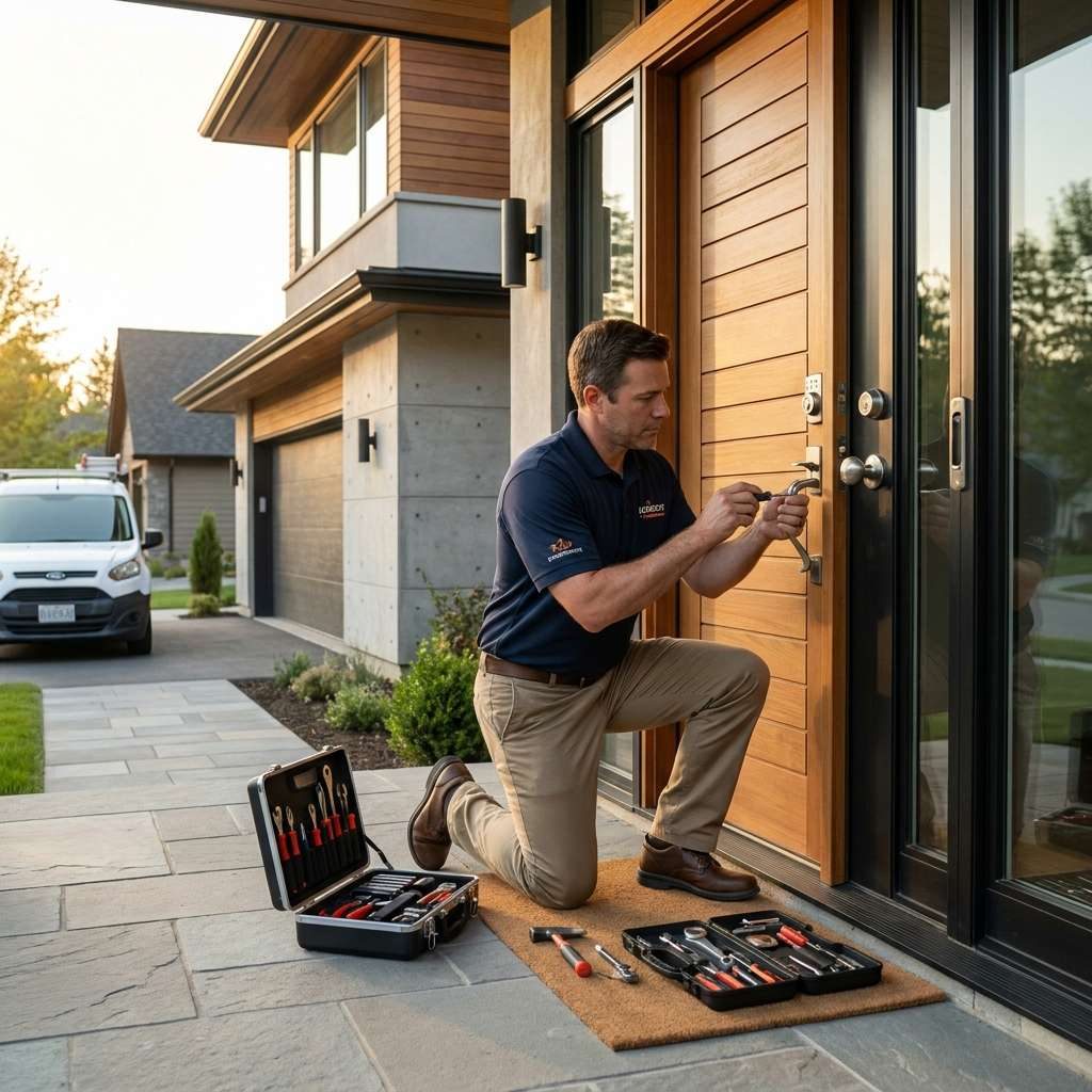 Residential locksmith work on a home in Van Nuys